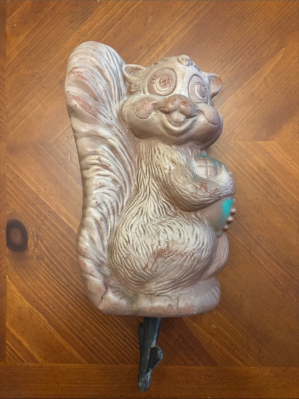 Blow mold Squirrel Wall Hook - lawn Art Accent